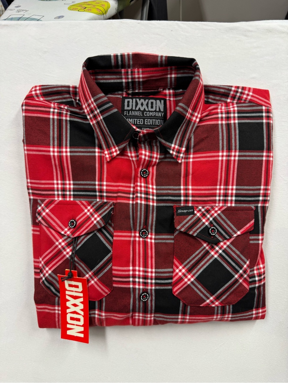 NEW LIMITED EDITION DIXXON SNAP ON FLANNEL SHIRTS MENS M FORM & FUNCTION RED